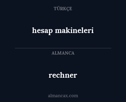 rechner - hesap makineleri