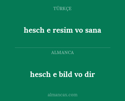 hesch e bild vo dir - hesch e resim vo sana