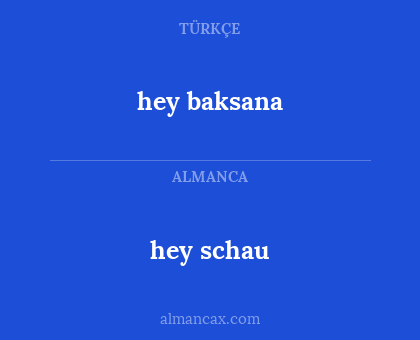 hey baksana - hey schau