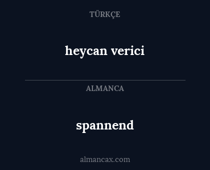 heycan verici - spannend
