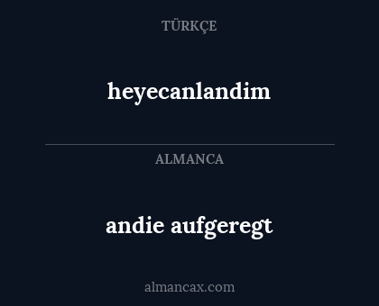 heyecanlandim - andie aufgeregt