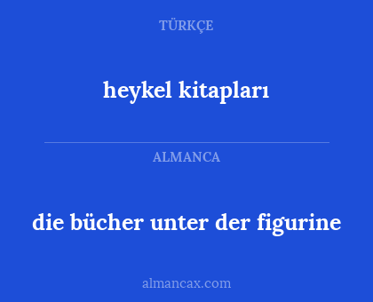 die bücher unter der figurine - heykel kitapları