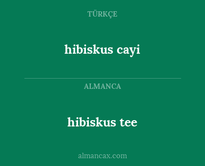 hibiskus cayi - hibiskus tee
