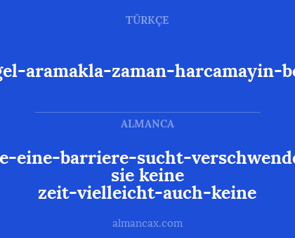 hic-bir-engel-aramakla-zaman-harcamayin-belki-de-yok - nie-eine-barriere-sucht-verschwenden sie keine zeit-vielleicht-auch-keine