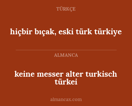 keine messer alter turkisch türkei - hiçbir bıçak, eski türk türkiye