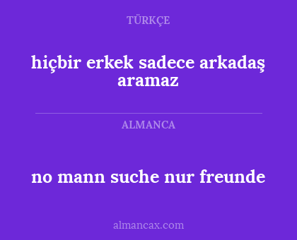 hiçbir erkek sadece arkadaş aramaz - no mann suche nur freunde