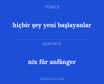 nix für anfänger - hiçbir şey yeni başlayanlar