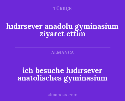 ich besuche hıdırsever anatolisches gyminasium - hıdırsever anadolu gyminasium ziyaret ettim