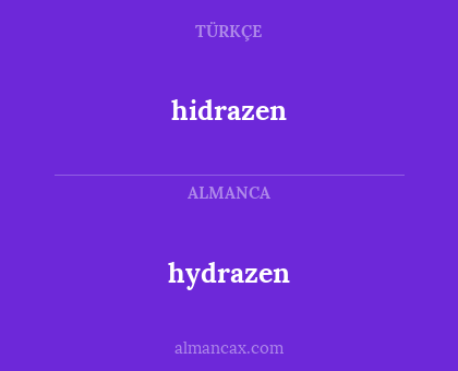 hidrazen - hydrazen