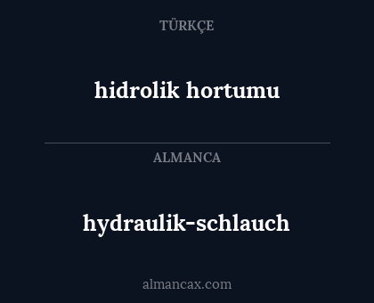 hidrolik hortumu - hydraulik-schlauch