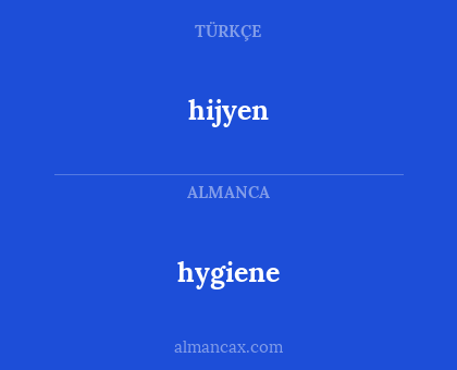 hygiene - hijyen