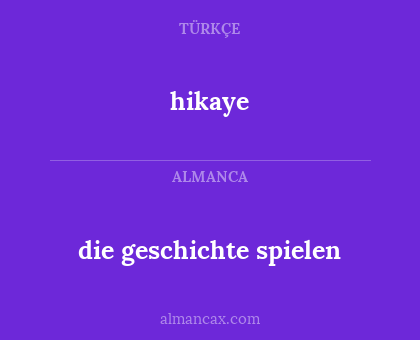 hikaye - die geschichte spielen