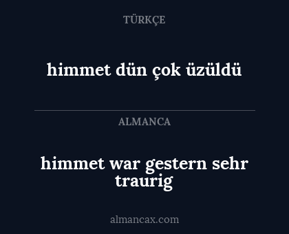 himmet dün çok üzüldü - himmet war gestern sehr traurig
