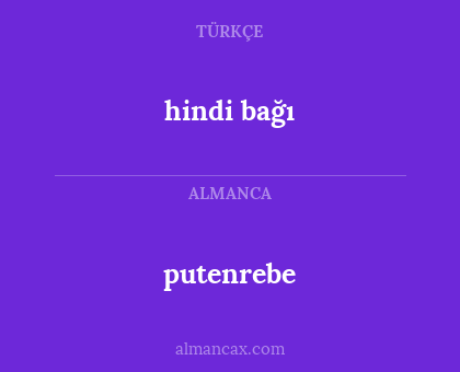hindi bağı - putenrebe