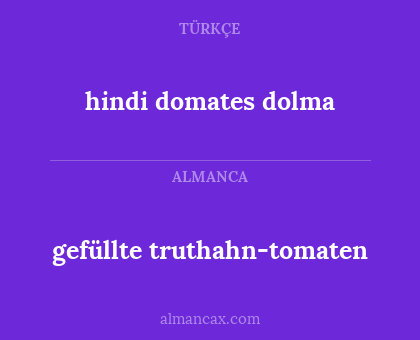 gefüllte truthahn-tomaten - hindi domates dolma