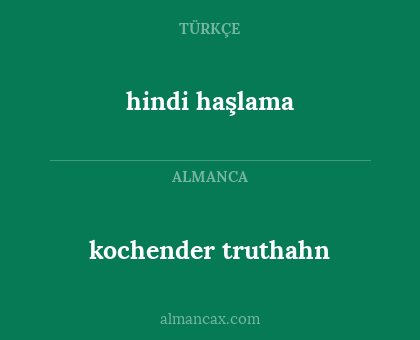 kochender truthahn - hindi haşlama