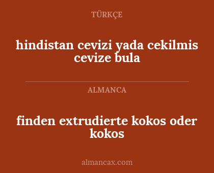 finden extrudierte kokos oder kokos - hindistan cevizi yada cekilmis cevize bula