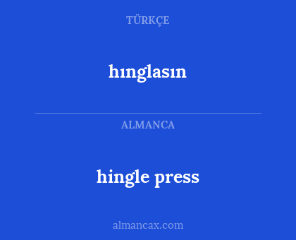 hınglasın - hingle press