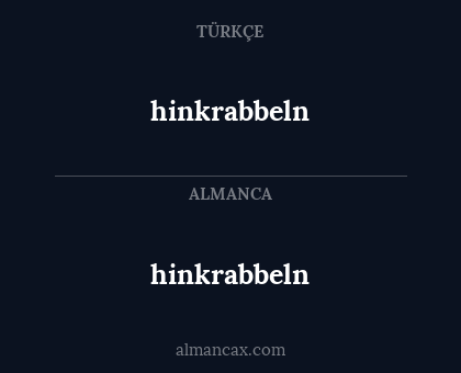 hinkrabbeln - hinkrabbeln