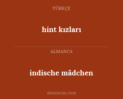 indische mädchen - hint kızları