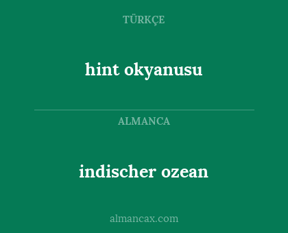hint okyanusu - indischer ozean