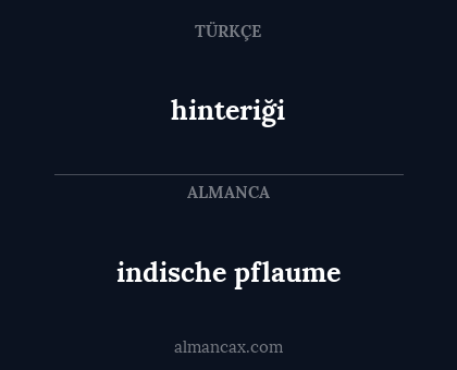 hinteriği - indische pflaume