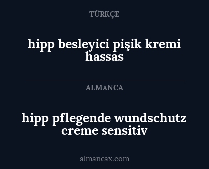 hipp besleyici pişik kremi hassas - hipp pflegende wundschutz creme sensitiv