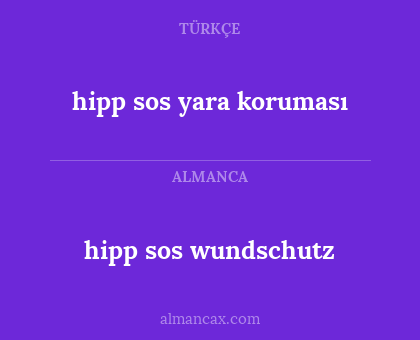 hipp sos yara koruması - hipp sos wundschutz