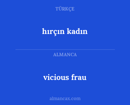 vicious frau - hırçın kadın