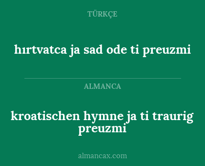 hırtvatca ja sad ode ti preuzmi - kroatischen hymne ja ti traurig preuzmi