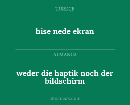 hise nede ekran - weder die haptik noch der bildschirm