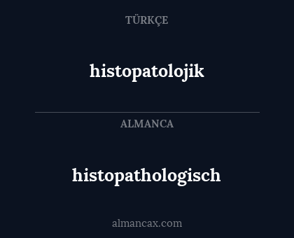 histopathologisch - histopatolojik