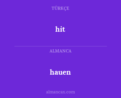 hauen - hit