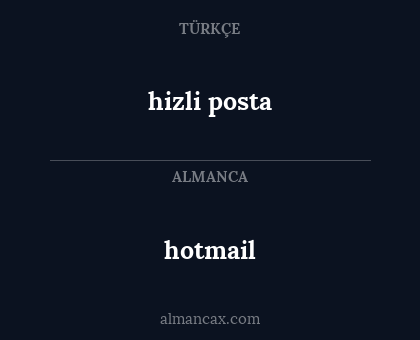 hizli posta - hotmail
