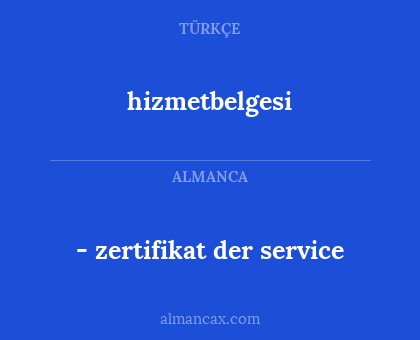 hizmetbelgesi - - zertifikat der service
