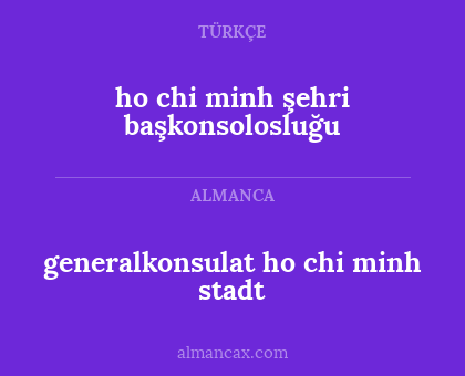 generalkonsulat ho chi minh stadt - ho chi minh şehri başkonsolosluğu