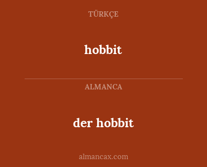 hobbit - der hobbit
