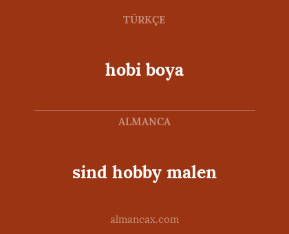 hobi boya - sind hobby malen