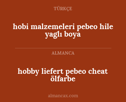 hobi malzemeleri pebeo hile yaglı boya - hobby liefert pebeo cheat ölfarbe