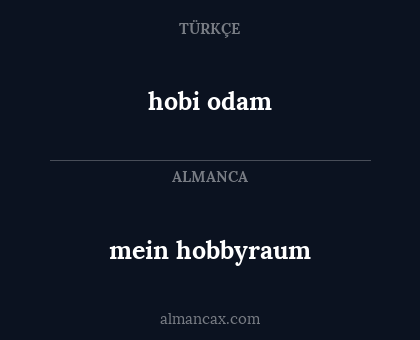 hobi odam - mein hobbyraum
