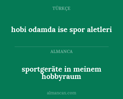 sportgeräte in meinem hobbyraum - hobi odamda ise spor aletleri