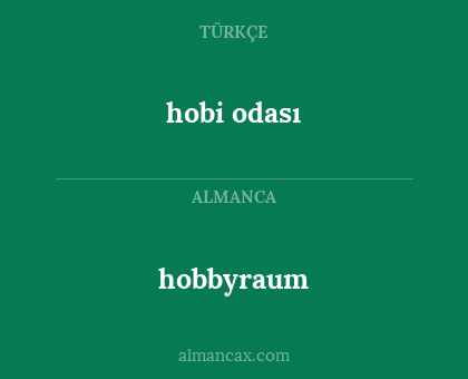 hobbyraum - hobi odası