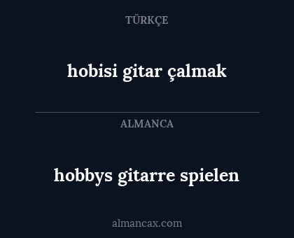 hobbys gitarre spielen - hobisi gitar çalmak