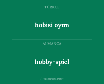 hobby-spiel - hobisi oyun