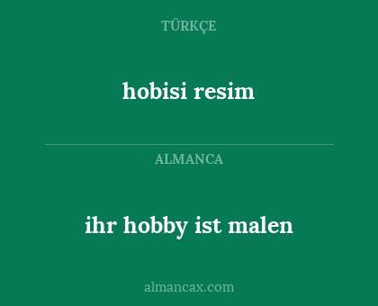hobisi resim - ihr hobby ist malen