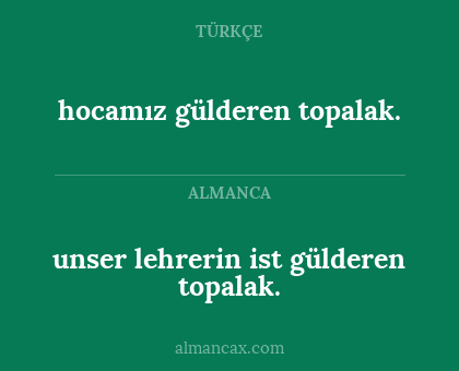 unser lehrerin ist gülderen topalak. - hocamız gülderen topalak.