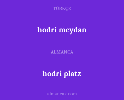 hodri platz - hodri meydan