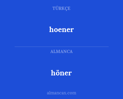 höner - hoener