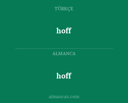hoff - hoff
