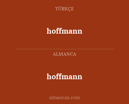 hoffmann - hoffmann